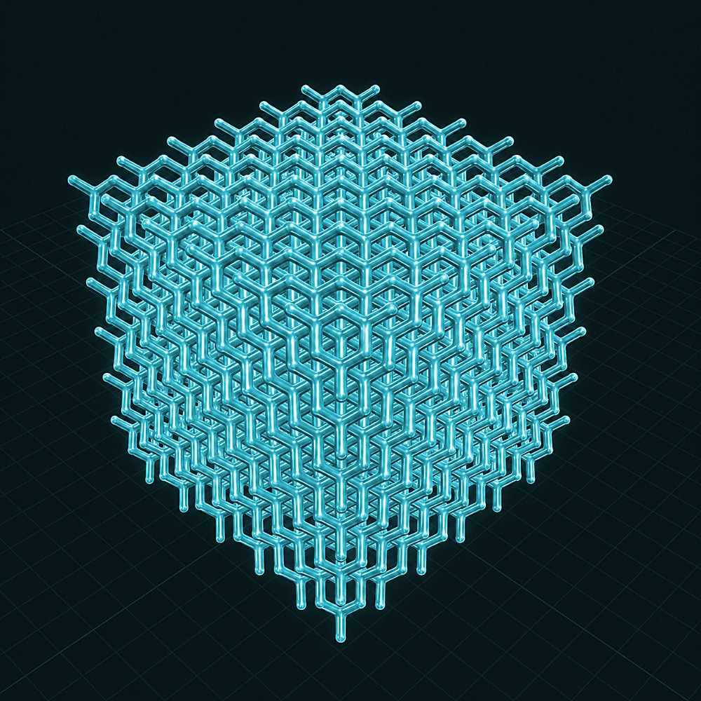 Diamond cubic lattice